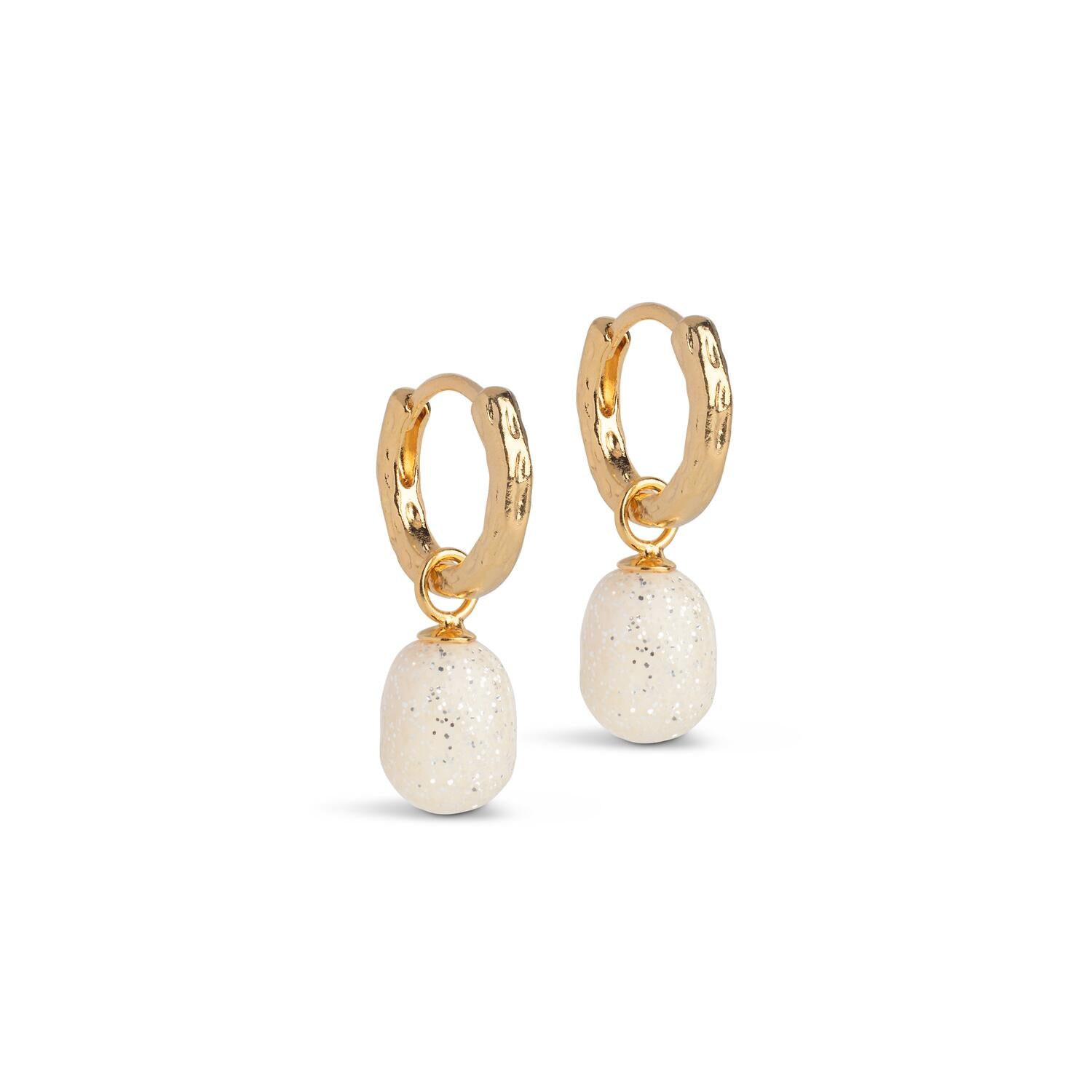 Significant Enamel hoops - forgyldt